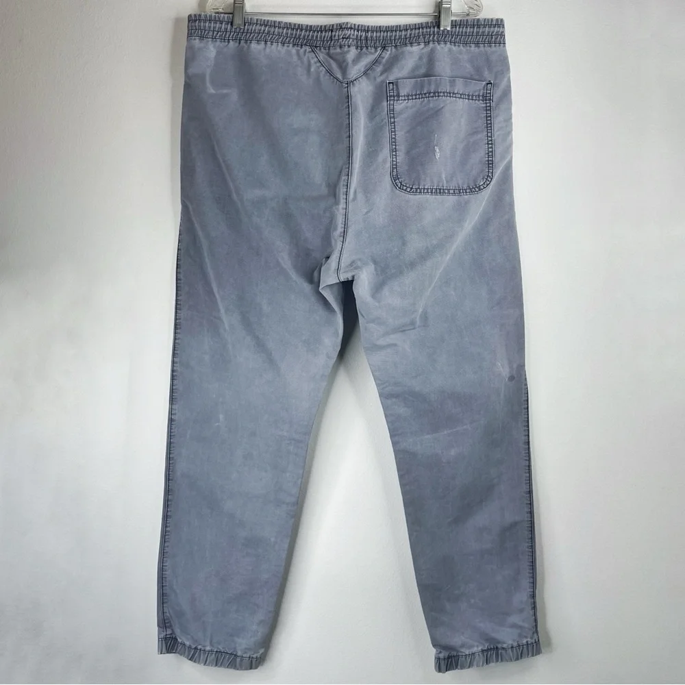 TOPMAN Men’s Blue Chino Jogger Pants w Drawstring, Cuffs on Legs Size 36W 32L